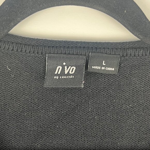 NVO Sport by Lanctot Sweater Size L Long Sleeve V Neck 94% Cotton 1% Spandex - Picture 5 of 9